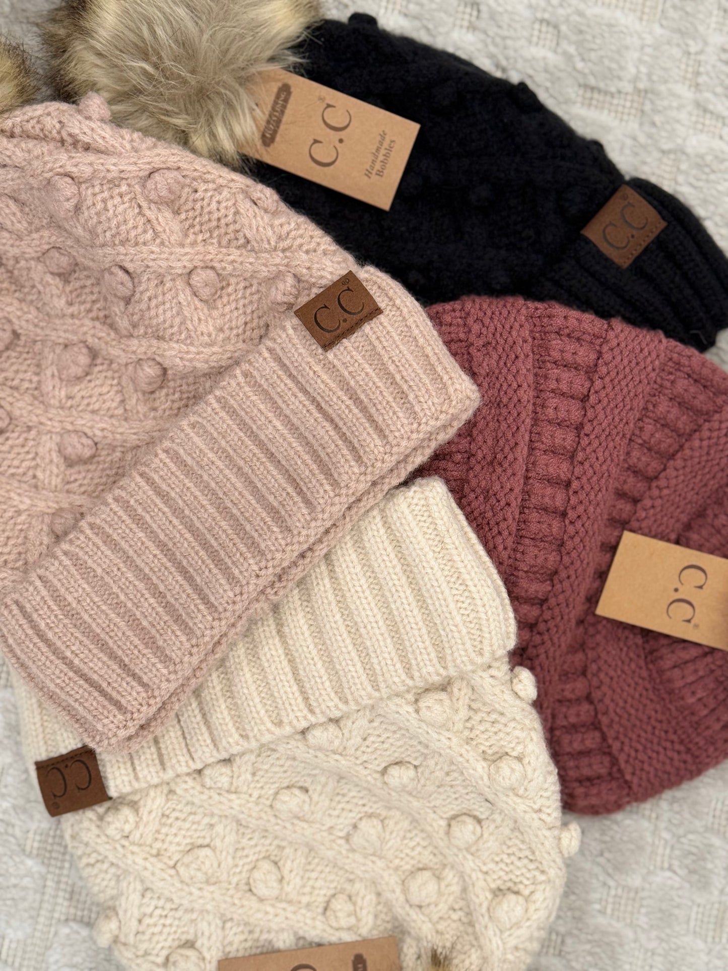 CC BEANIE WITH POMPOM