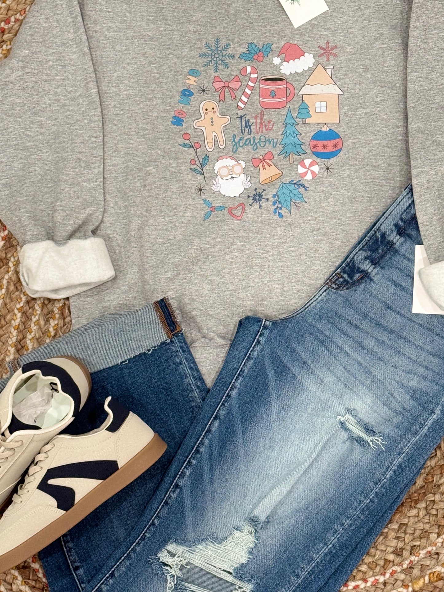 TIS THE SEASON DOODLES CREWNECK