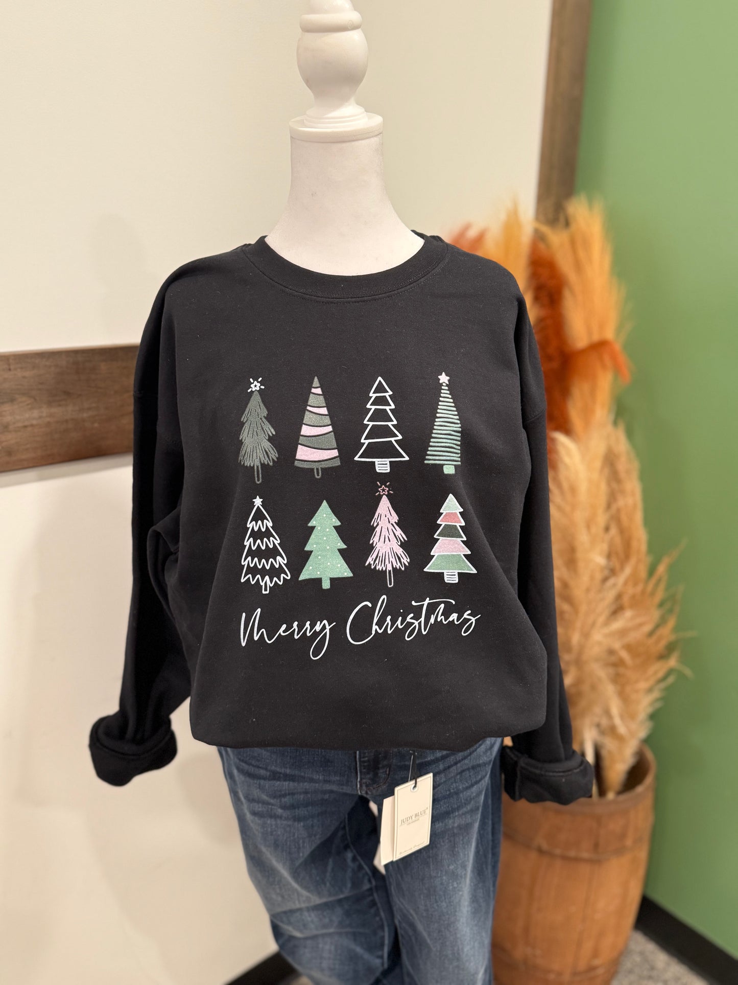 MERRY CHRISTMAS TREES CREWNECK