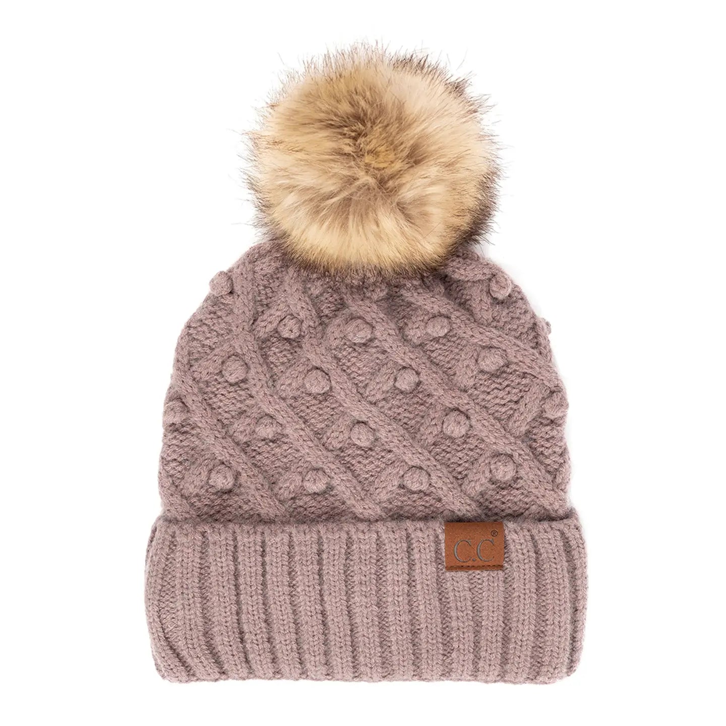 CC BEANIE WITH POMPOM