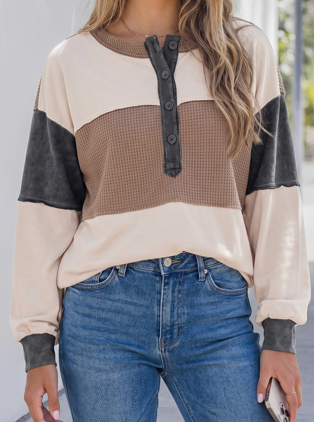 THE GROUND COLORBLOCK HENLEY