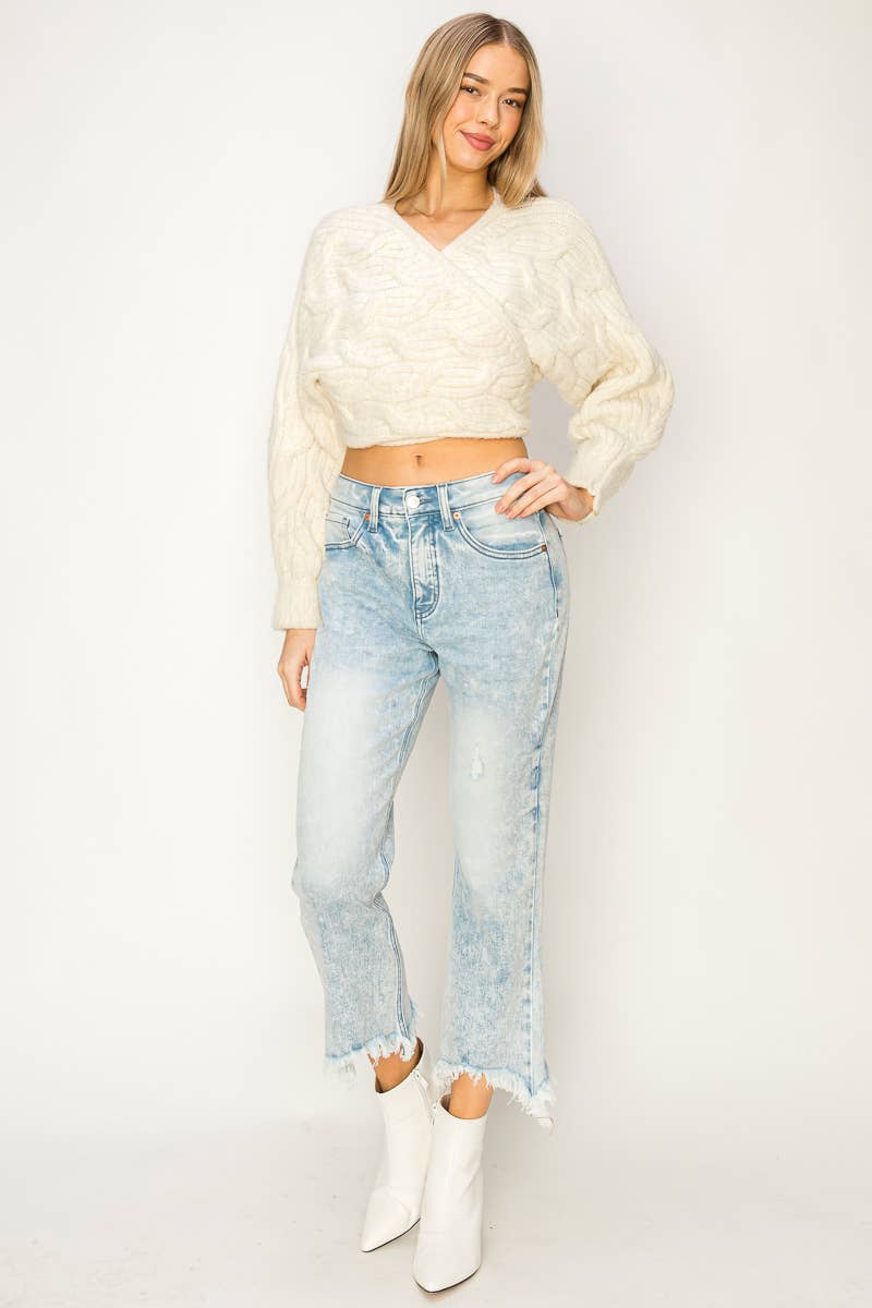 ART -CROP FLARE  JEANS