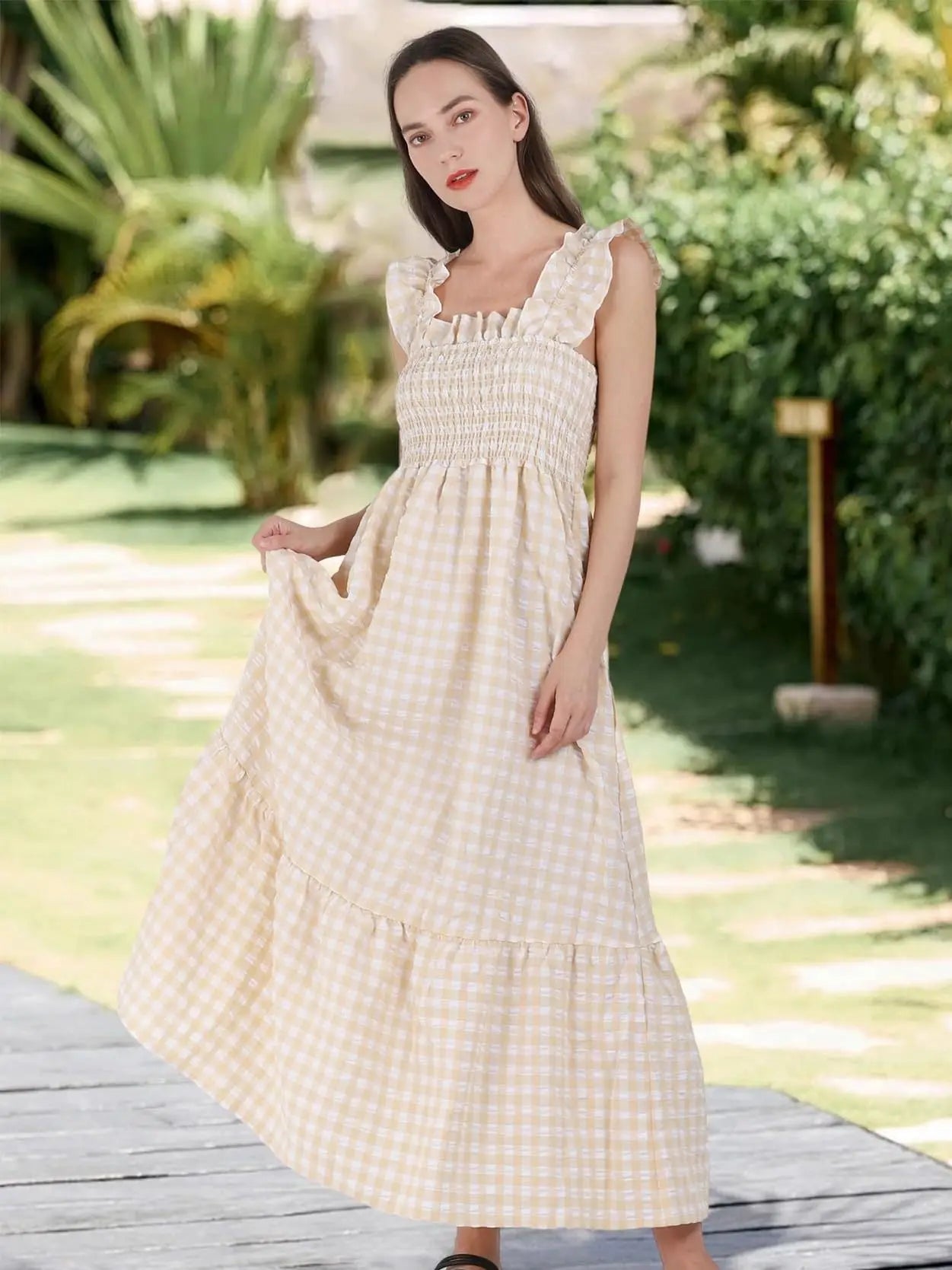 THE SUNDAY PICNIC GINGHAM MAXI DRESS