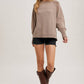 FRENCH TERRY KNIT SWEATER