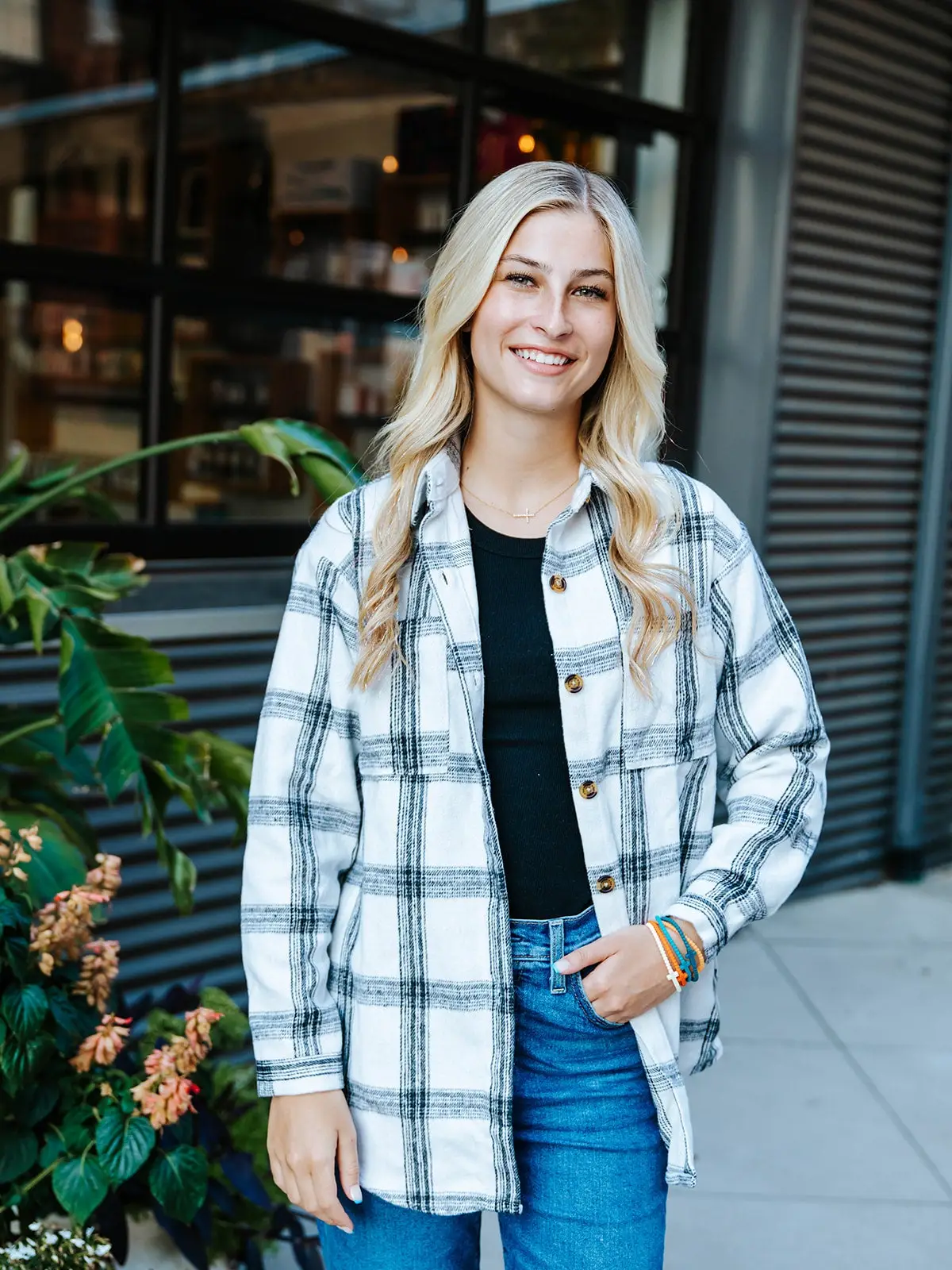THE MAIN STREET PLAID SHACKET
