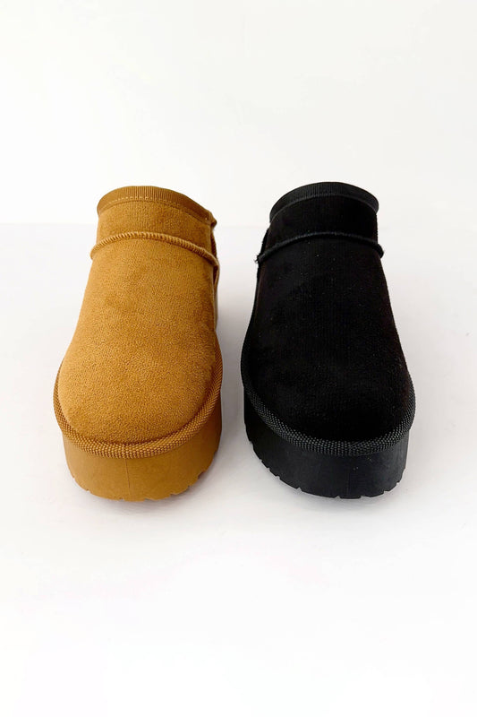 Mini Ankle Fur Lined Platform Slipper