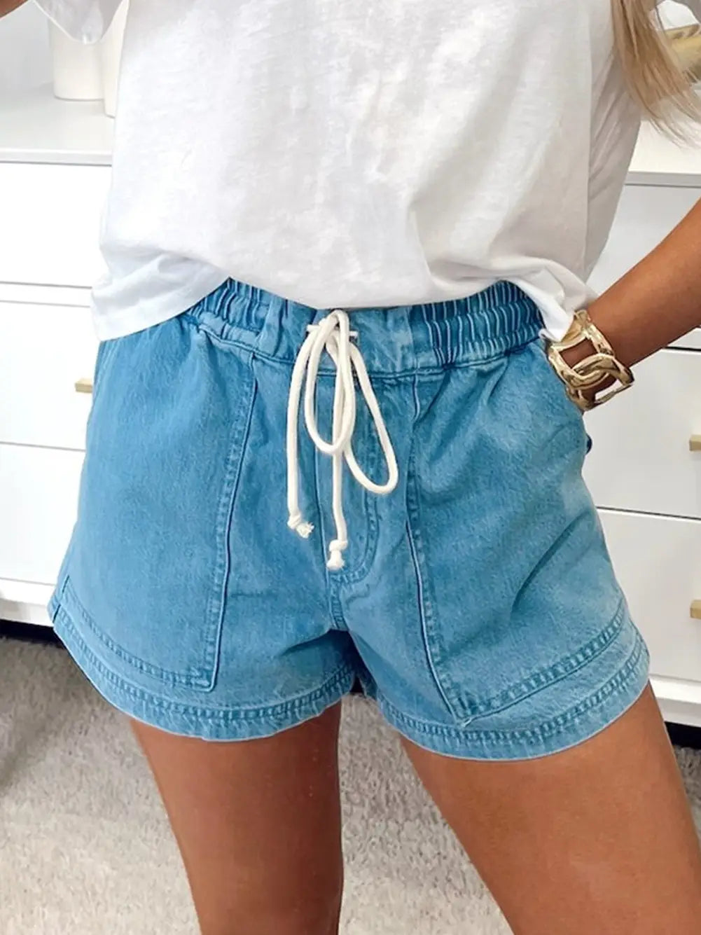 THE LAKE DAY DENIM SHORTS
