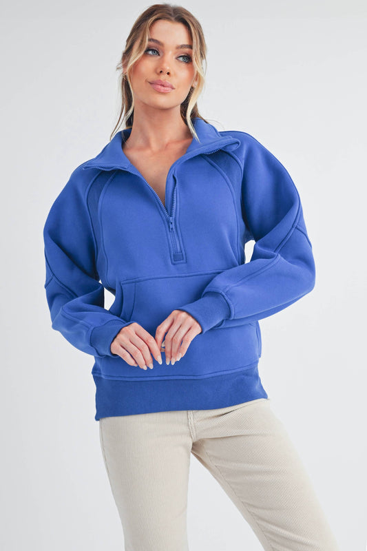 STREETLINE ZIPPED CREW