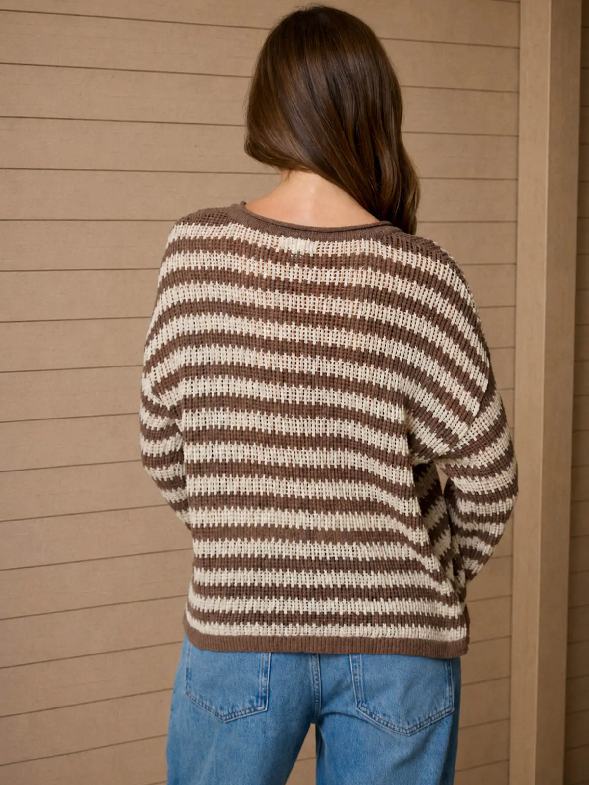 THE MAPLE N CREAM STRIPED SWEATER