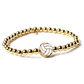 THE GAME DAY GOLD BEADED BRACELET